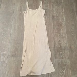 Beige tight fitted dress very flattering